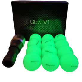 Glow V1 NIGHT GOLF BALL – 12 Ball Pack with UV Flashlight