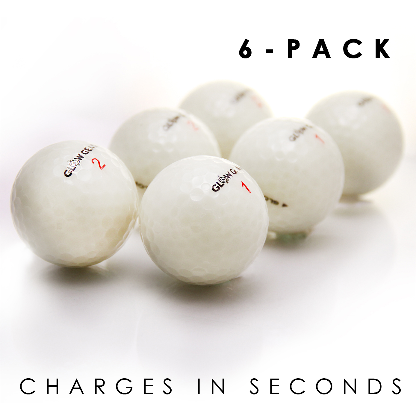 Glow V1 NIGHT GOLF BALL – 6 Ball Refill Pack 2