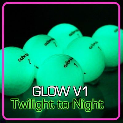 Glow V1 NIGHT GOLF BALL - 6 Ball Pack with UV Flashlight
