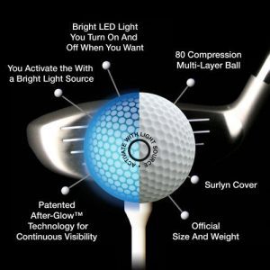 NIght Eagle CV LED Golf Ball – Assorted colors – pack of 6 5