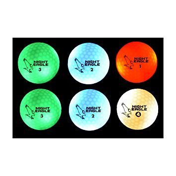 NIght Eagle CV LED Golf Ball – Assorted colors – pack of 6 3