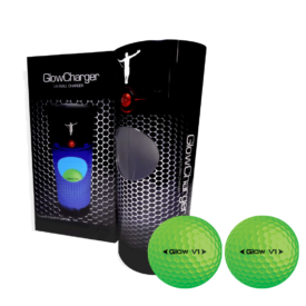GLOW CHARGER + 2 GLOW V1 NIGHT GOLF BALLS