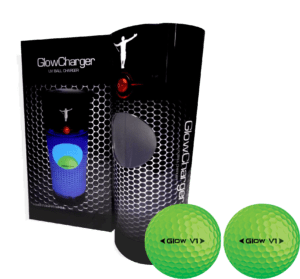 Glow ball charger and UV activated golf balls